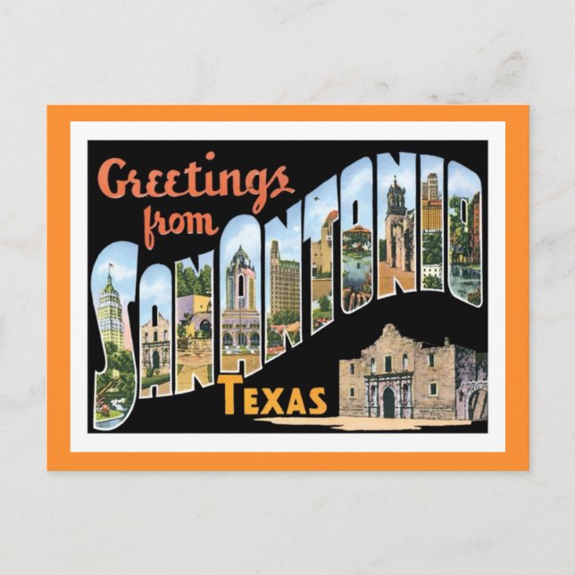 San Antonio Texas Postcard (Front)