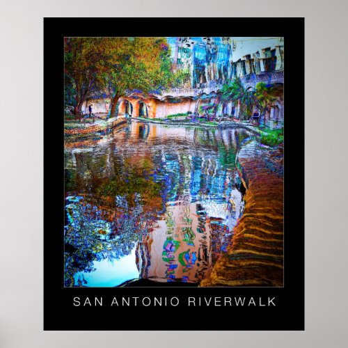 San Antonio Texas River Walk Art Poster