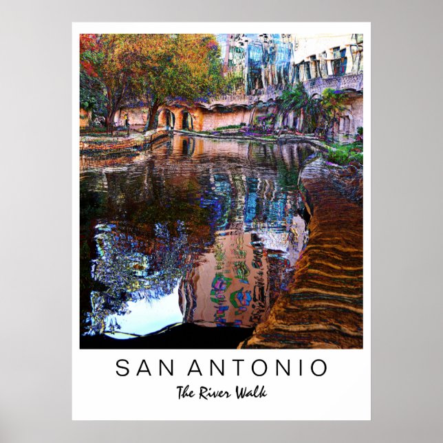 San Antonio, Texas: River Walk Art Print (Front)