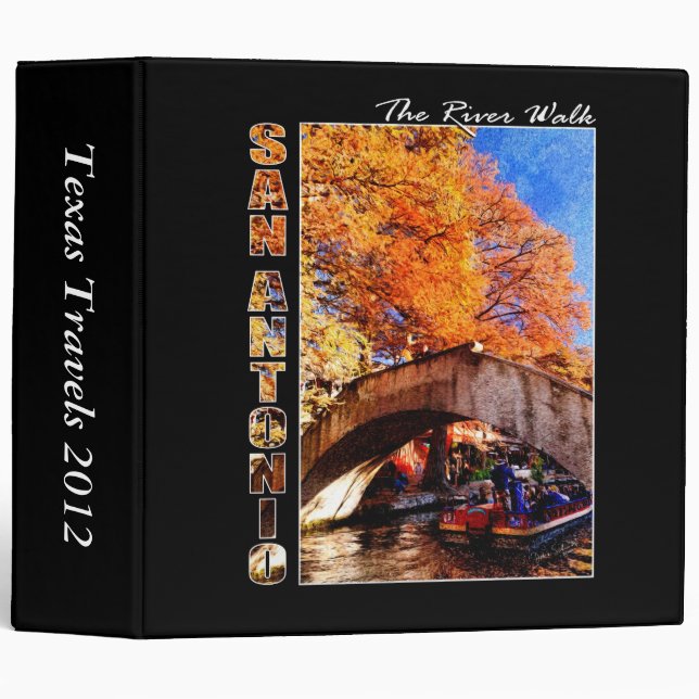 San Antonio, Texas:  River Walk Bridge 2" Binder (Front/Spine)