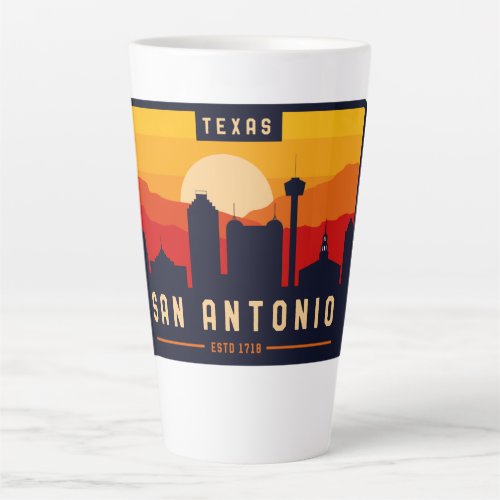 San Antonio Texas Skyline Cityscape Souvenir Latte Mug