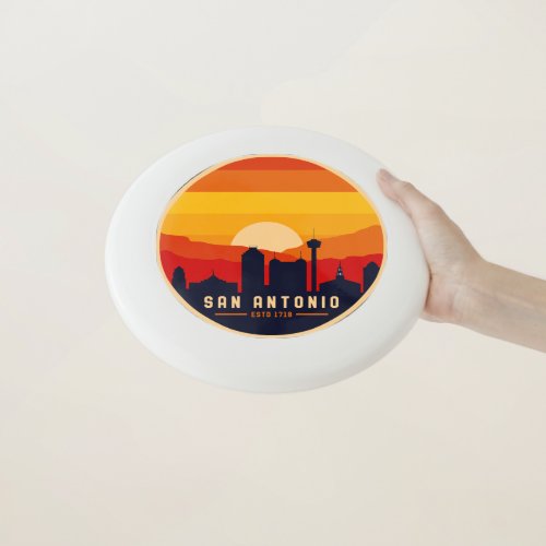 San Antonio Texas Skyline Cityscape Souvenir Wham_O Frisbee