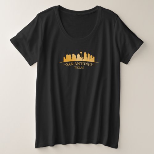 San Antonio Texas Skyline Design for proud San Plus Size T_Shirt