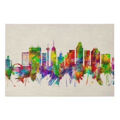 San Antonio Texas skyline Faux Canvas Print