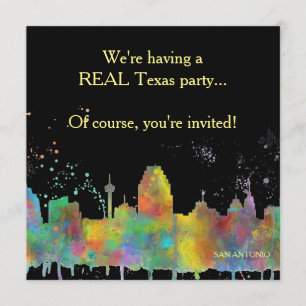 SAN ANTONIO TEXAS SKYLINE INVITATION