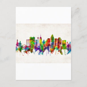 San Antonio Texas skyline Invitation Postcard
