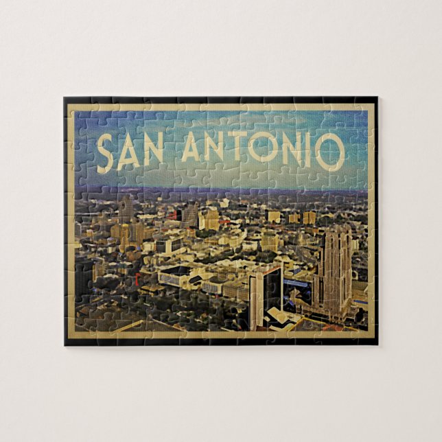 San Antonio Texas Skyline Jigsaw Puzzle (Horizontal)