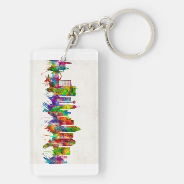 San Antonio Texas skyline Keychain (Back)
