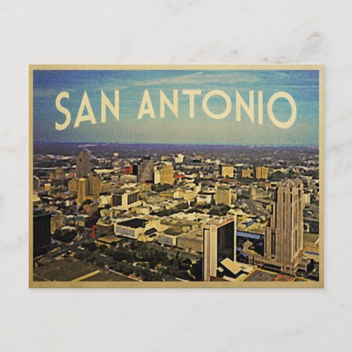 San Antonio Texas Skyline Postcard