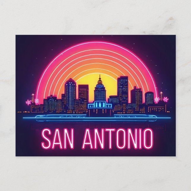 San Antonio Texas skyline Postcard (Front)