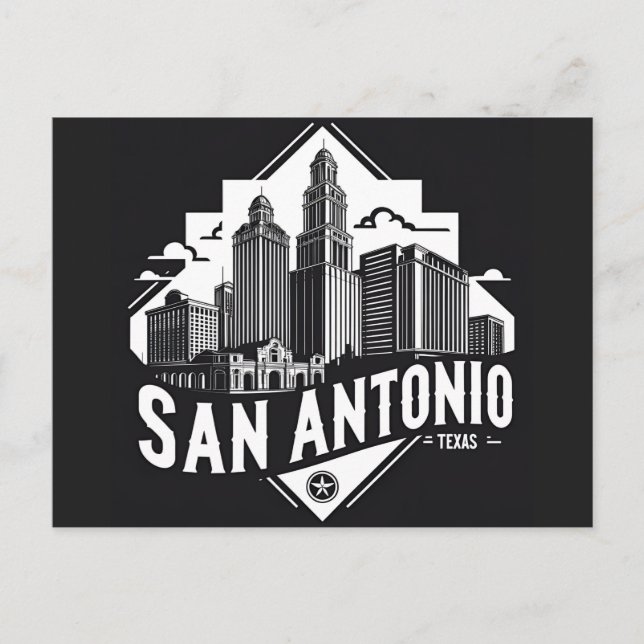 San Antonio Texas skyline Postcard (Front)