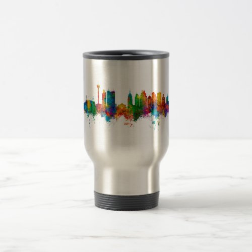 San Antonio Texas Skyline Travel Mug