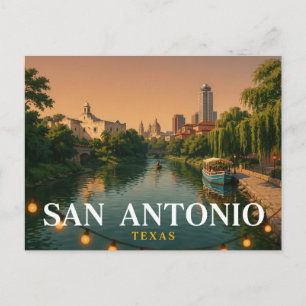 San Antonio Texas Travel Postcard River Walk