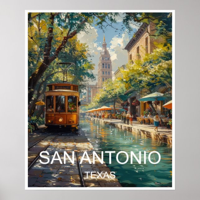 San Antonio Texas Travel Poster (Front)