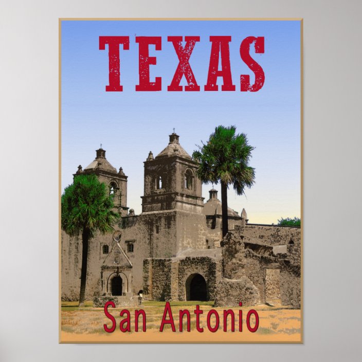 San Antonio, Texas travel poster | Zazzle.com