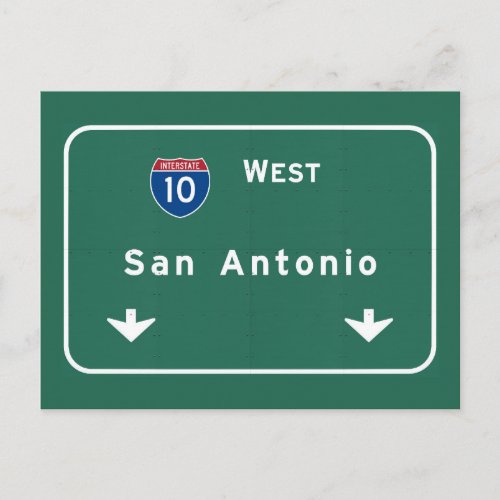 San Antonio Texas tx Interstate Highway Freeway  Postcard