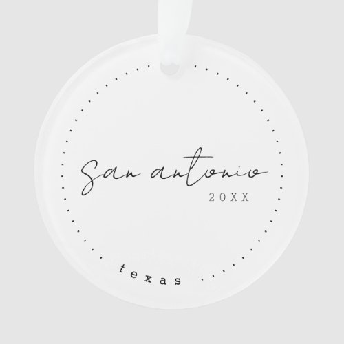 San Antonio Texas TX Travel United States Simple Ornament