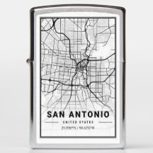 San Antonio Texas USA City Travel City Map