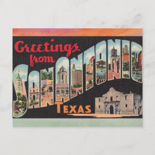 San Antonio Texas Vintage Travel Postcard