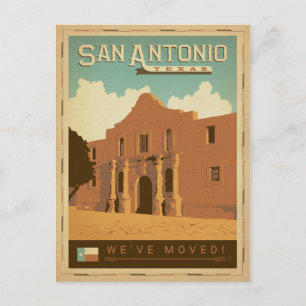 San Antonio, Texas   We've Moved Invitation Postcard