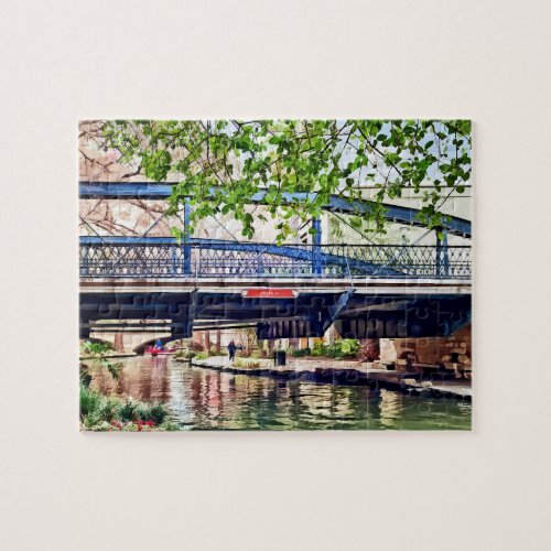 San Antonio TX _ Bridge on Paseo Del Rio Jigsaw Puzzle