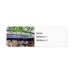 San Antonio TX - Bridge on Paseo Del Rio Label