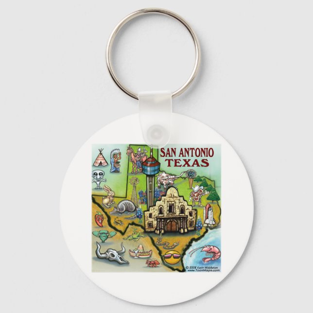 San Antonio TX Keychain (Front)