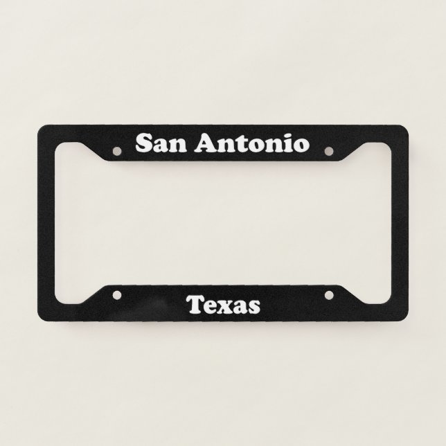 San Antonio TX License Plate Frame (Front)