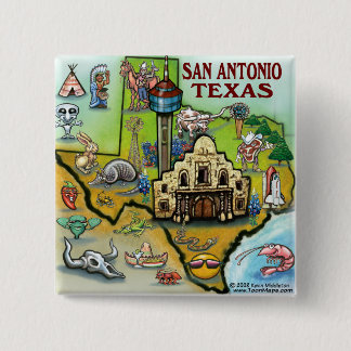 San Antonio TX Pinback Button
