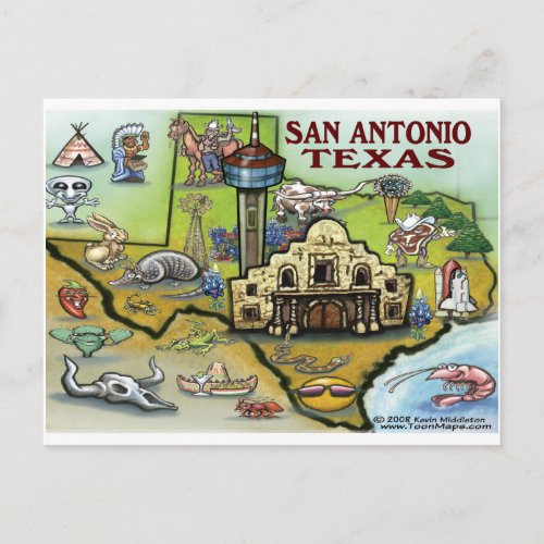 San Antonio TX Postcard