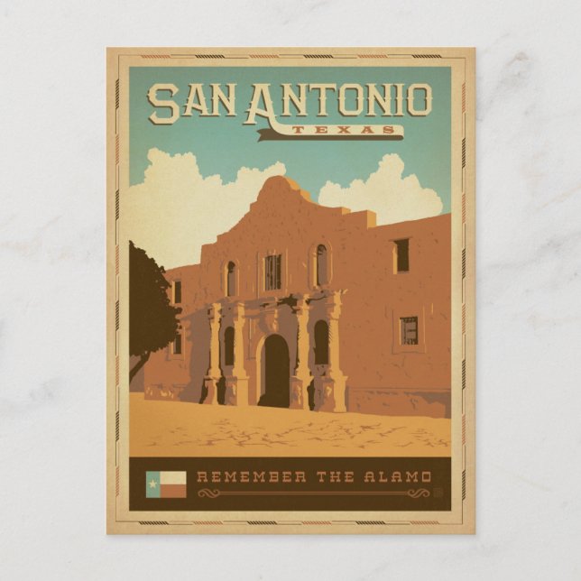 San Antonio, TX Postcard (Front)