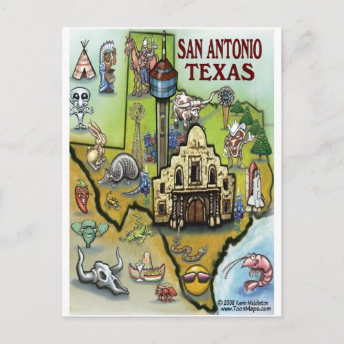 San Antonio TX Postcard