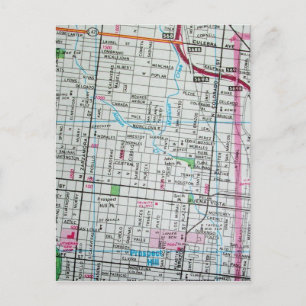 SAN ANTONIO, TX Vintage Map Postcard