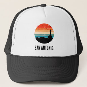 San Antonio Vintage Sunset Cityscape Trucker Hat