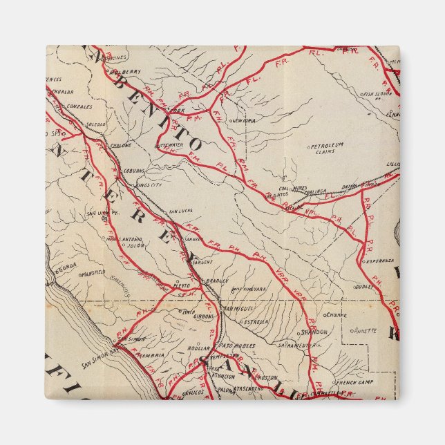 San Benito, Fresno, Monterey, San Luis Obispo Magnet (Front)