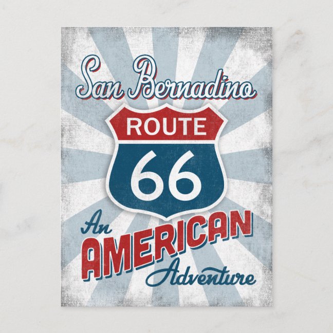 San Bernadino California Postcard - Route 66
