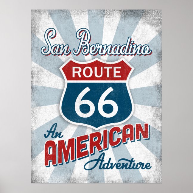 San Bernadino California Poster - Route 66