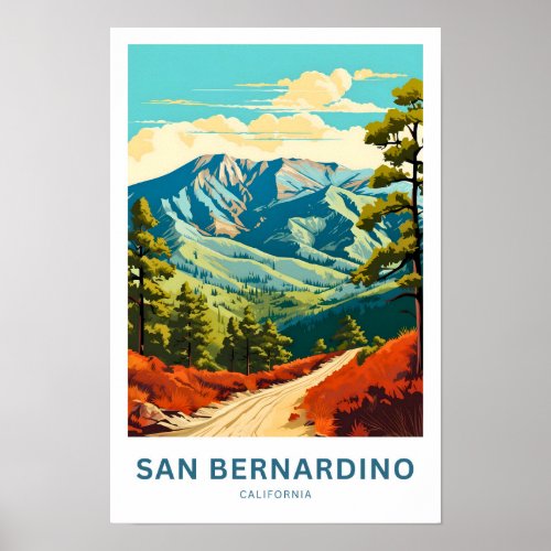 San Bernardino California Travel Print