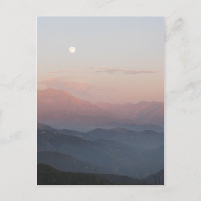 San Bernardino Mountain Moonrise Postcard (Front)