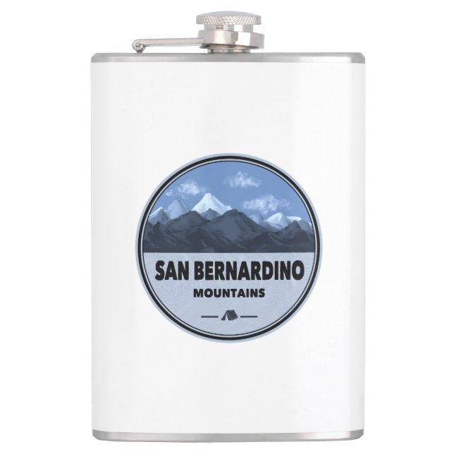 San Bernardino Mountains California Camping Flask (Front)