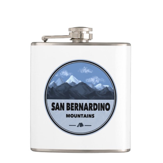 San Bernardino Mountains California Camping Flask (Front)