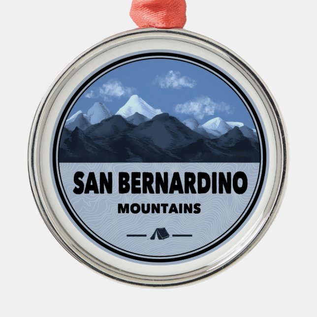 San Bernardino Mountains California Camping Metal Ornament (Front)