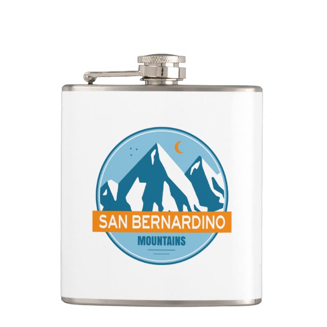 San Bernardino Mountains California Flask (Front)