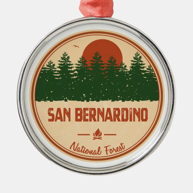 San Bernardino National Forest Metal Ornament (Front)