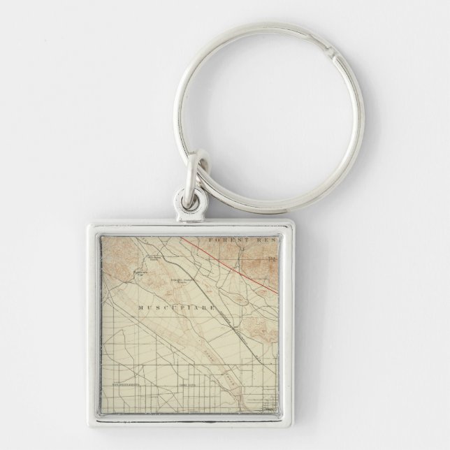 San Bernardino quadrangle showing San Andreas Rift Keychain (Front)