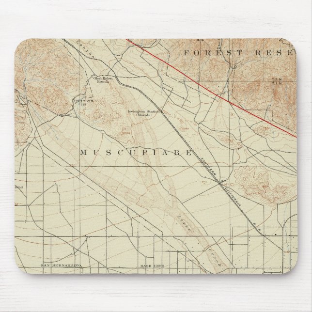 San Bernardino quadrangle showing San Andreas Rift Mouse Pad (Front)
