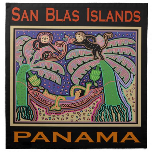 San Blas Islands Panama Mola Cloth Napkin