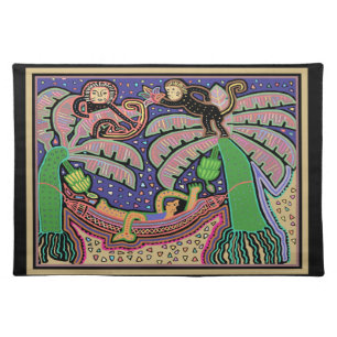 San Blas Islands Panama Mola Cloth Placemat