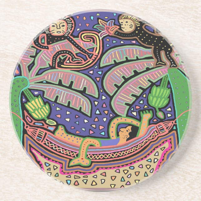 San Blas Islands Panama Mola Coaster (Front)