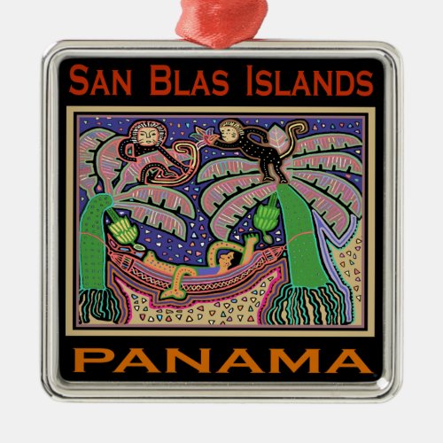 San Blas Islands Panama Mola Metal Ornament